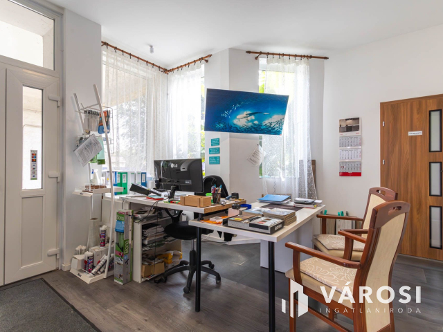 Bejáratott üzlet és polgári családi ház egyben