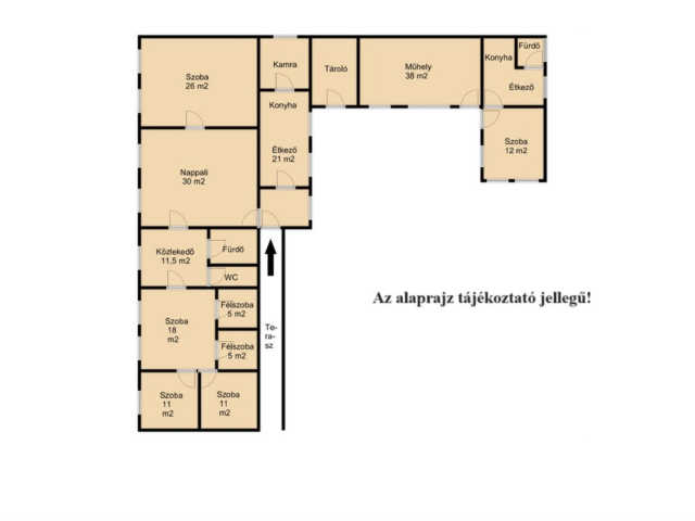 Ház tele lehetőségekkel, nagy telekkel, melléképülettel.