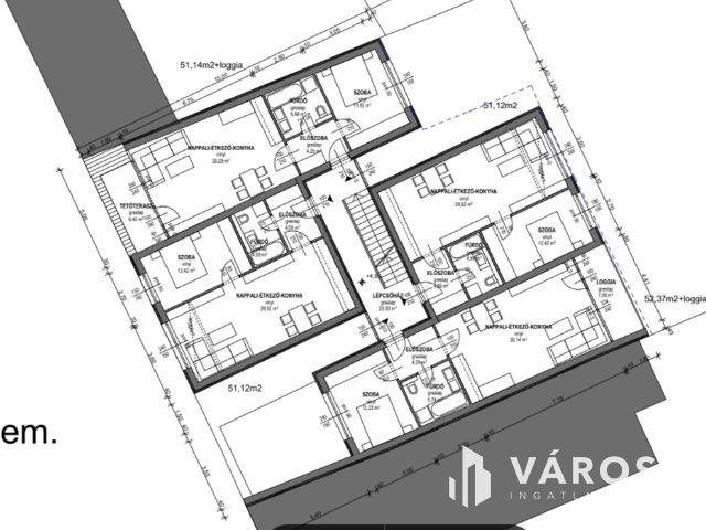 Kiviteli tervekkel rendelkező telek Debrecen belvárosában
