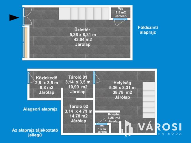 Üzlethelyiség a belvárosban, 200 nm-es panoráma terasszal
