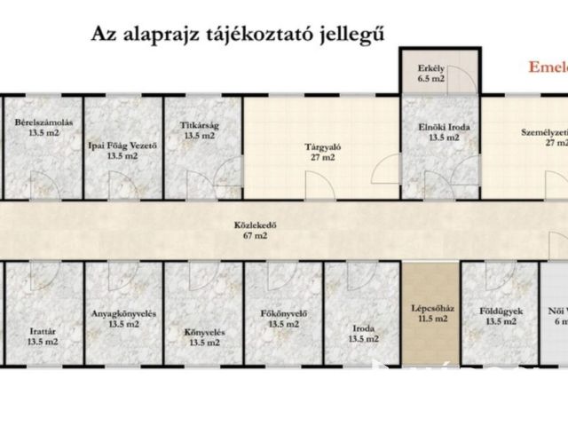 Kétszintes, 600 nm-es irodaház Orosháza központjában