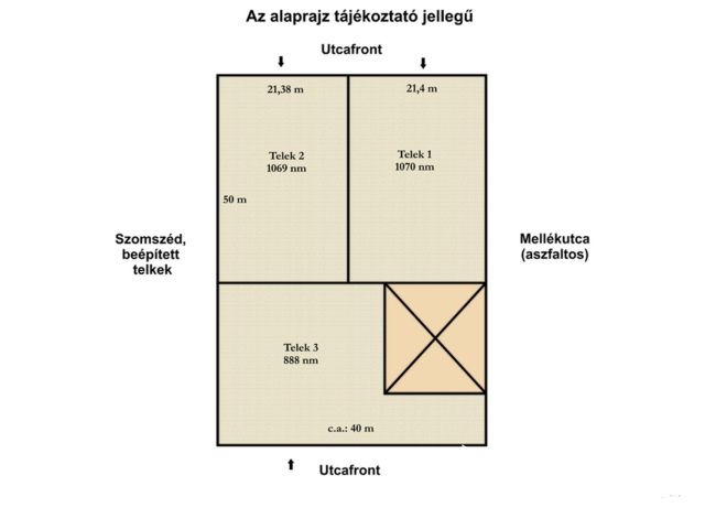Három telek egyben– ritka befektetői lehetőség!