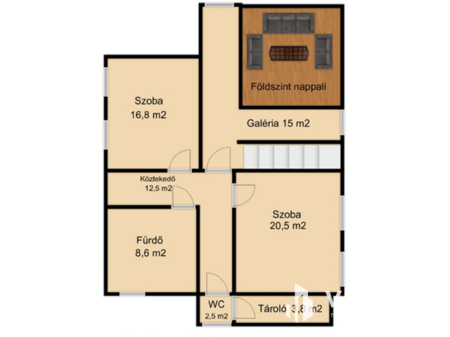 Három szintes jó állapotú családi ház dupla telken!