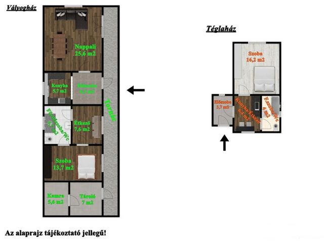 Két felújított ház egy telken Békéscsaba Nagyréten
