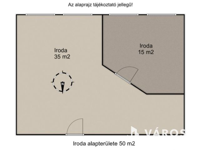 50 nm2-es iroda a Jászberényi úton!