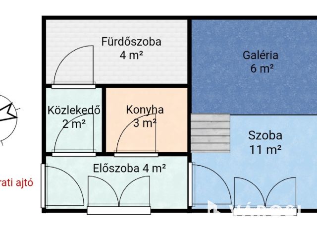 Belvárosi galériás lakás kiadó rövid távra is